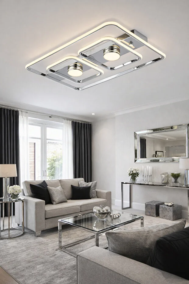 DORA 60 CM LED AVİZE 3 RENK IŞIK MOD MODERN SALON MUTFAK AVİZESİ